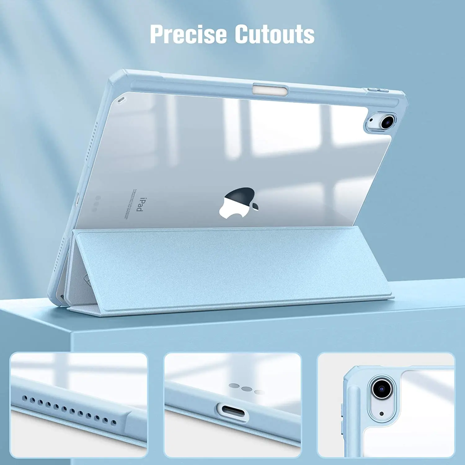 For iPad Case for iPad 10th Funda iPad Pro 11 10.2 7th 8th 9th Air 4th 5th 10.9 10.5 Gen Clear Transparent air 9.7 mini 6 Cover