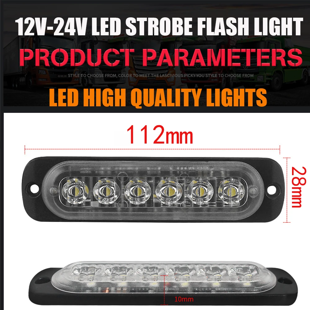 12/24V Led Knipperlicht waarschuwing baken lamp LED Trailer verlichting vrachtwagen van motorfiets Strobe signaal lamp ultradunne baken licht