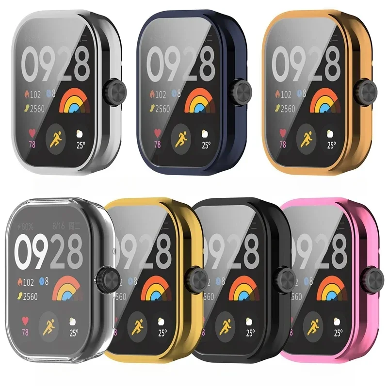 เคสซิลิโคนนิ่ม TPU สำหรับ redmi Watch 3 Active 3 Lite สมาร์ทวอชแบนด์ป้องกันหน้าจอสำหรับ Xiaomi redmi Watch 3