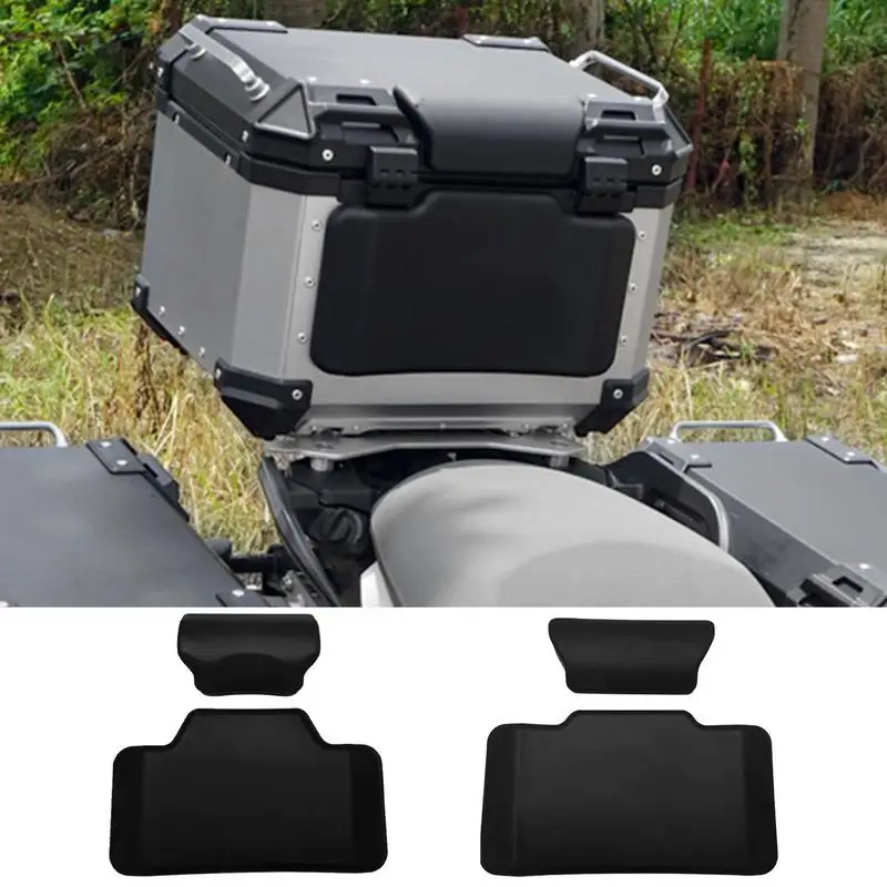 Cojín de respaldo de funda superior de cuero PU de esponja, almohadilla trasera de pasajero de maletero, almohadilla de tope de caja trasera de motocicleta, pieza de repuesto de actualización, alforjas para moto