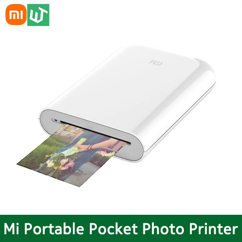 Новый оригинальный портативный мини-карманный фотопринтер Xiaomi, беспроводной Bluetooth, термопринтер, AR-видео Mijia ZINK, самоклеящиеся цвета