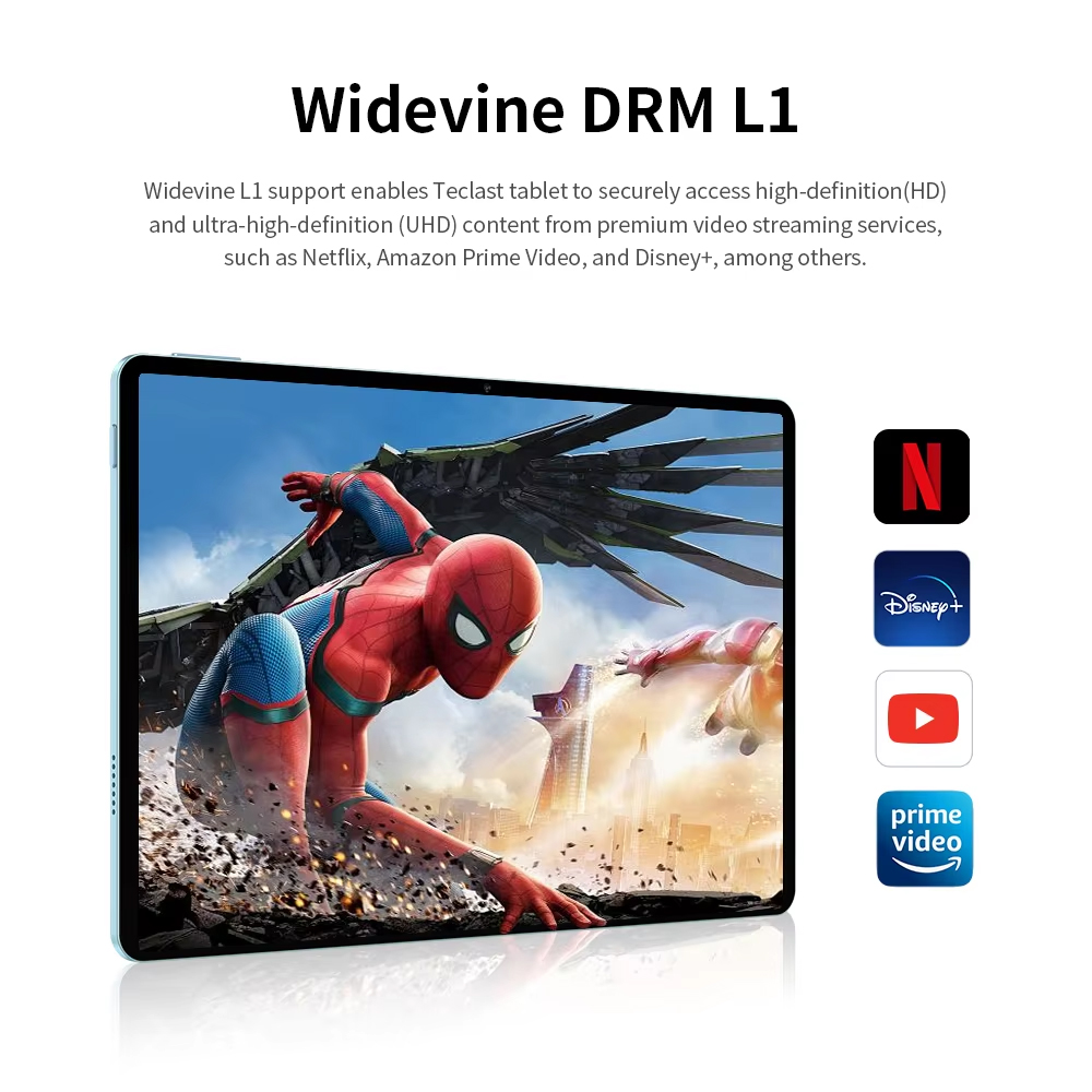 Teclast P50 Tablet 11 "Display HD 6GB RAM 128GB ROM Unisoc T606 Octa Cores 8000mAh Bateria Android 14 L1 Tablets Versão LTE (4G)