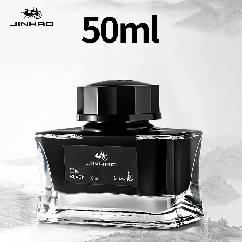 JINHAO-tinta para pluma estilográfica, 50ml/30ml, varios colores, cartucho de recarga de tinta embotellada de vidrio, escritura escolar, suministros de tinta para oficina, papelería