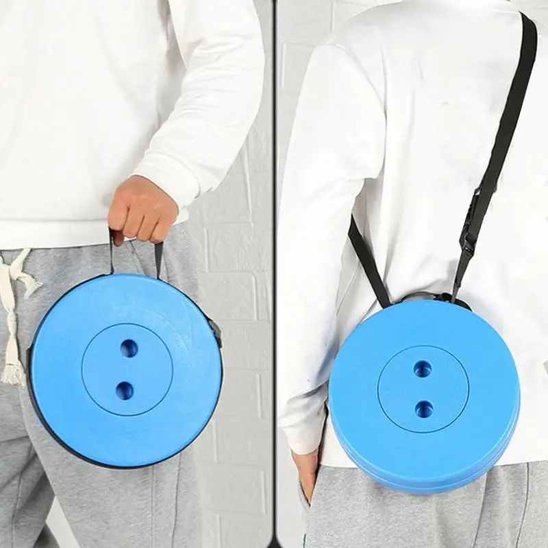 Taburete plegable telescópico portátil para acampar y pescar, taburete de plástico para llevar a mano en el hogar