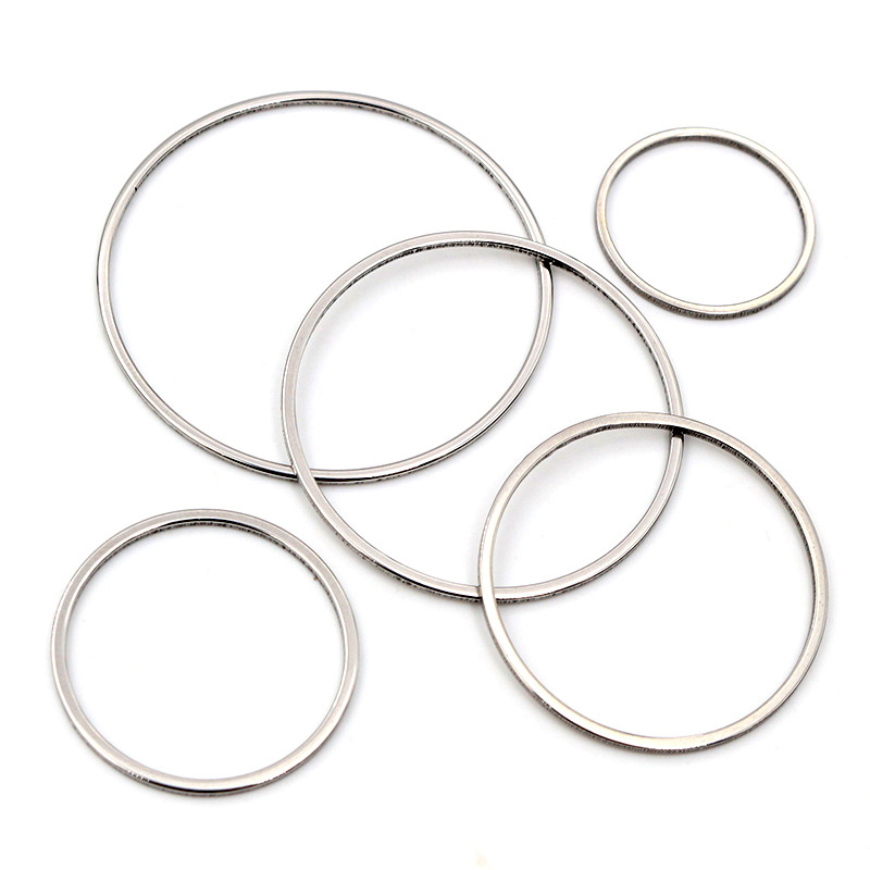 20 Chiếc 15/20/25/30/35/40Mm Thép Không Gỉ 316 Bông Tai Mạ Vàng nhẫn Vòng Tròn Lớn Tai Dây Treo Tường Mặt Dây Chuyền Tự Làm Trang Sức Phát Hiện
