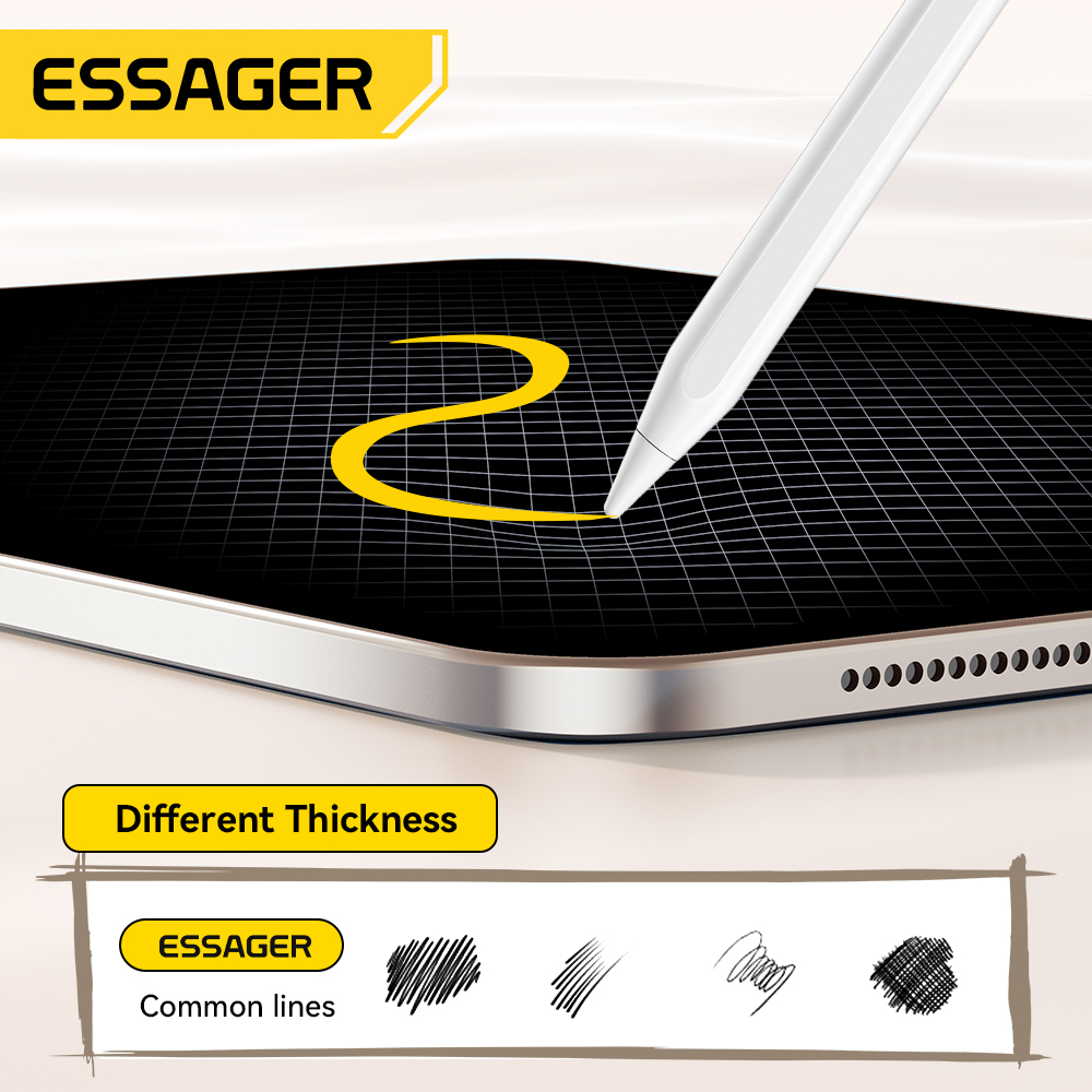 Магнитный стилус Essager для iPad Apple Pencil USB Type C с зарядкой для 2022 2021 2020 2019 2018 2015, аксессуары для карандашей iPad