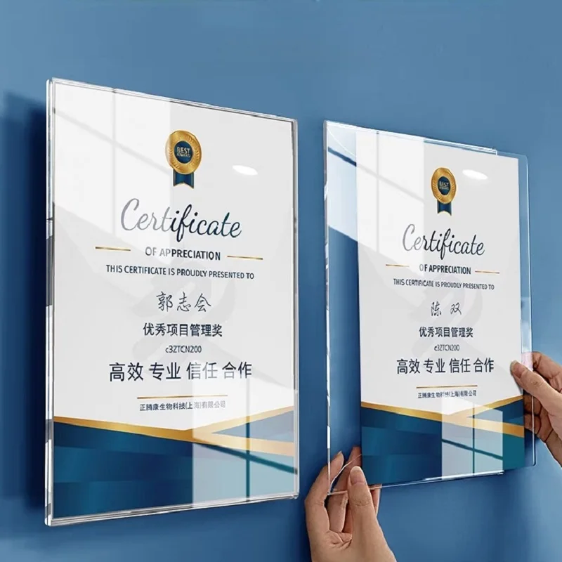 A4 Wand halterung 8,5x11 Zoll Acryl Zeichen halter Stand Restaurant Menü Papier Preis liste Bild Foto Poster Flyer Rahmen