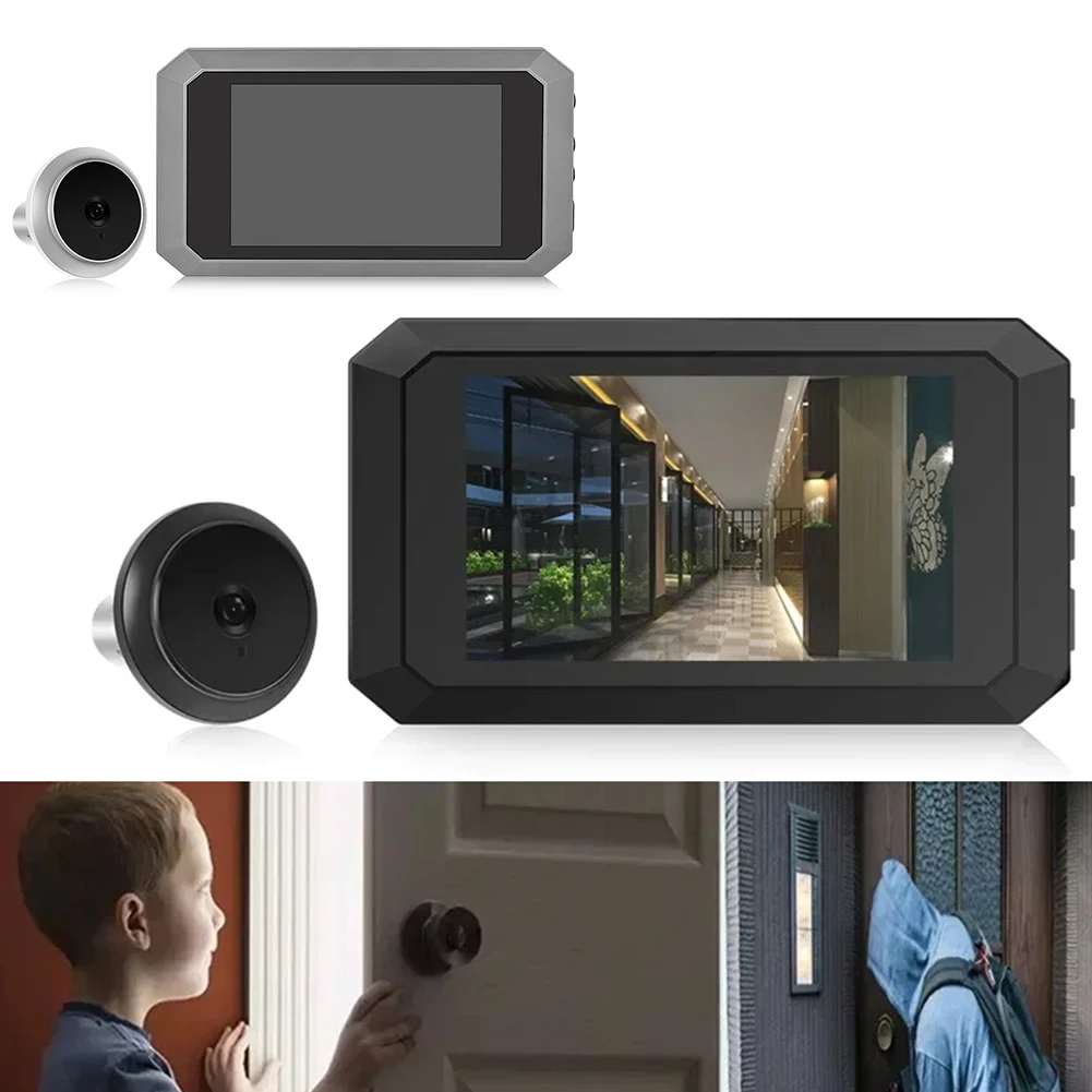 Video Digitaler Türspion, Sicherheitstürspion, Fotoaufzeichnung, 1400 mAh, eingebaute Lithiumbatterie, Türspionkamera, 1080P-Kamera