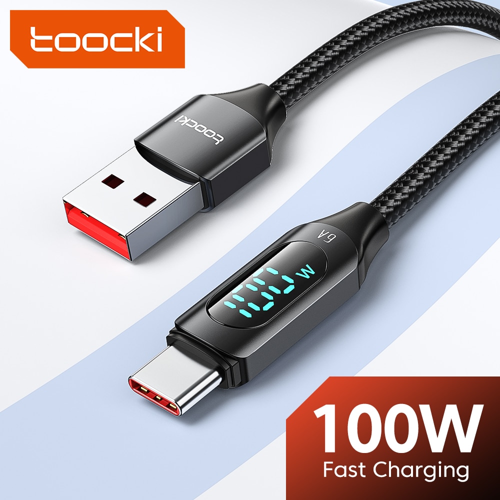 Toocki 100 ワット USB タイプ C ケーブル Huawei 社の名誉 Xiaomi サムスンスーパー充電高速充電 USB C 充電器データケーブルワイヤーコード 1 メートル 2 メートル