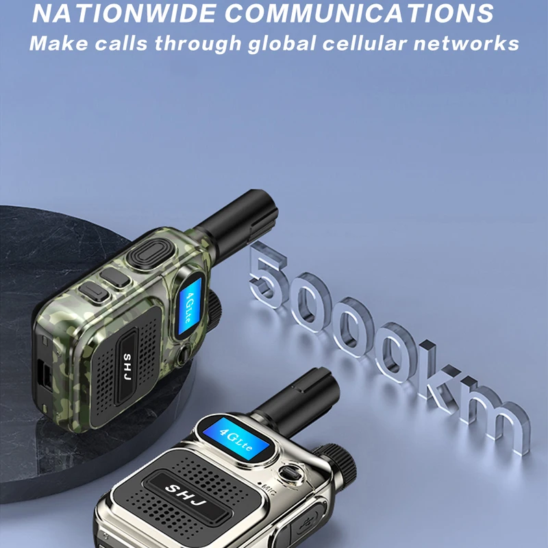 SHJ 4G PoC Radios with 2 Additional Yearly Sim Cards- Ultimate Communication Solution for Businesses and Teams walkie-Talkie Dur