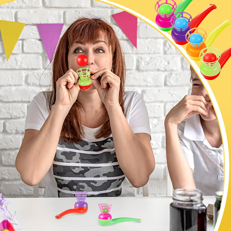 20PCS ระงับ Blow PIPE Blow Ball Rod เกมเด็ก BALANCE การฝึกอบรมลอยเป่า Ball Magic Dangling ครอบครัวของเล่นเด็ก