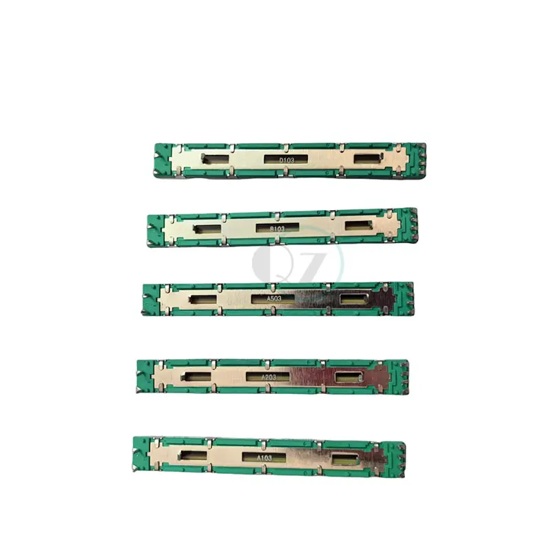 5 uds revestimiento deslizante recto potenciómetro mezclador Fader resistencias variables B103 10K Ohm 75mm atenuador de doble canal A10K A20K A50K D10K