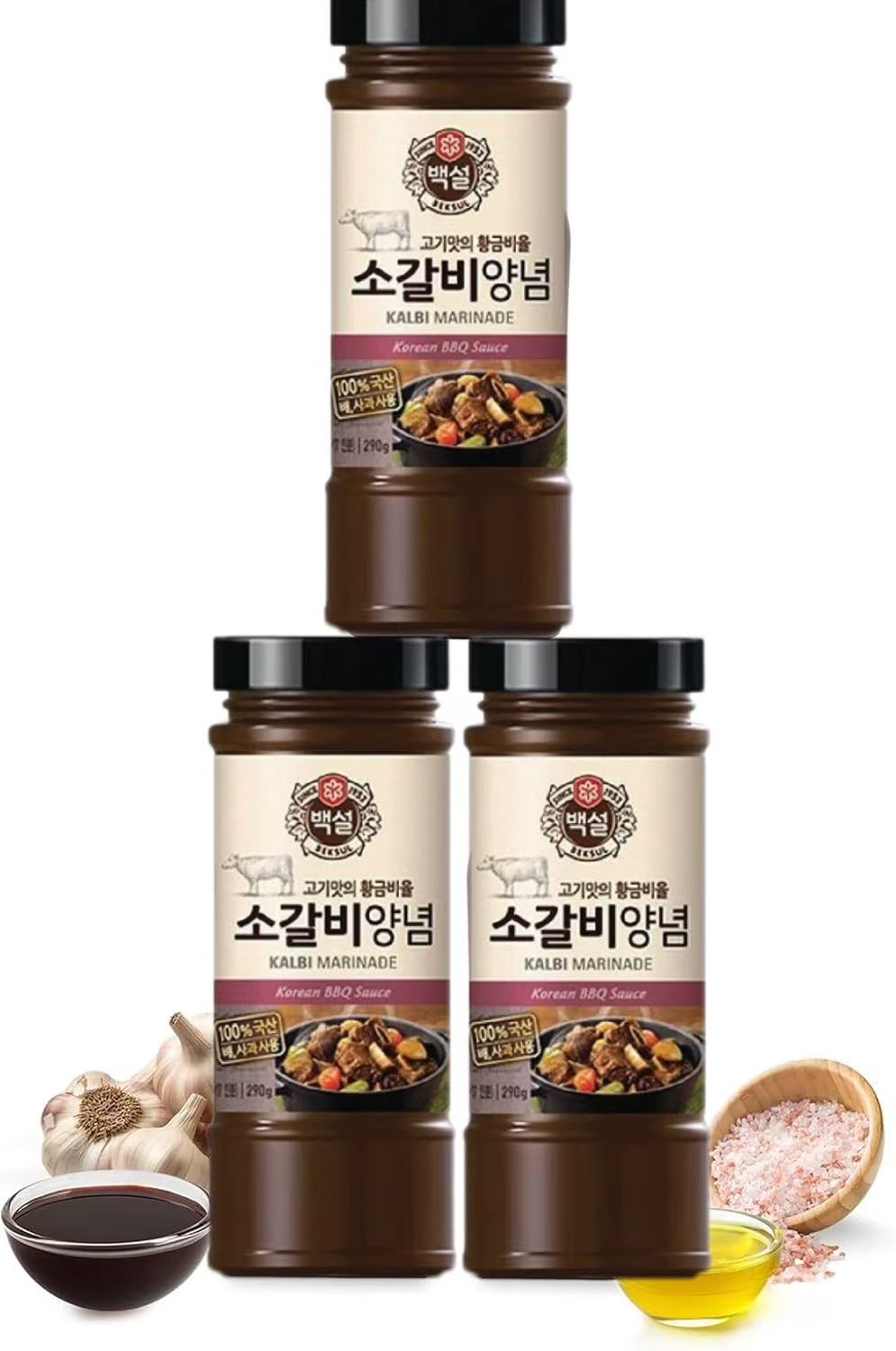 Baeksul, Short Ribs BBQ Marinade, Pack of 3, 290g per pack