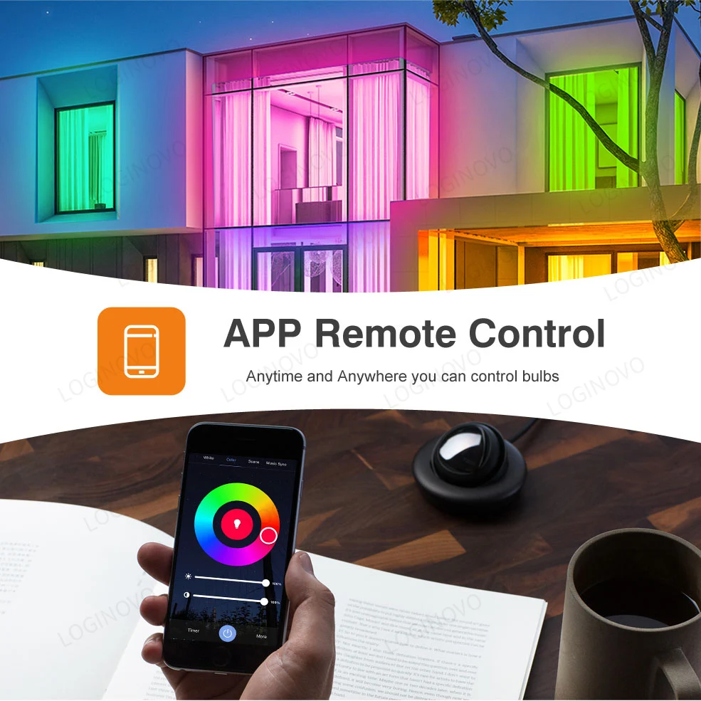 Tuya Wifi/Bluetooth Lampadina Intelligente Alexa Lampada A Led E27 RGB Lampadine Intelligenti 110V 220V Lampade Intelligenti Per Google Assisatnt Vita Intelligente