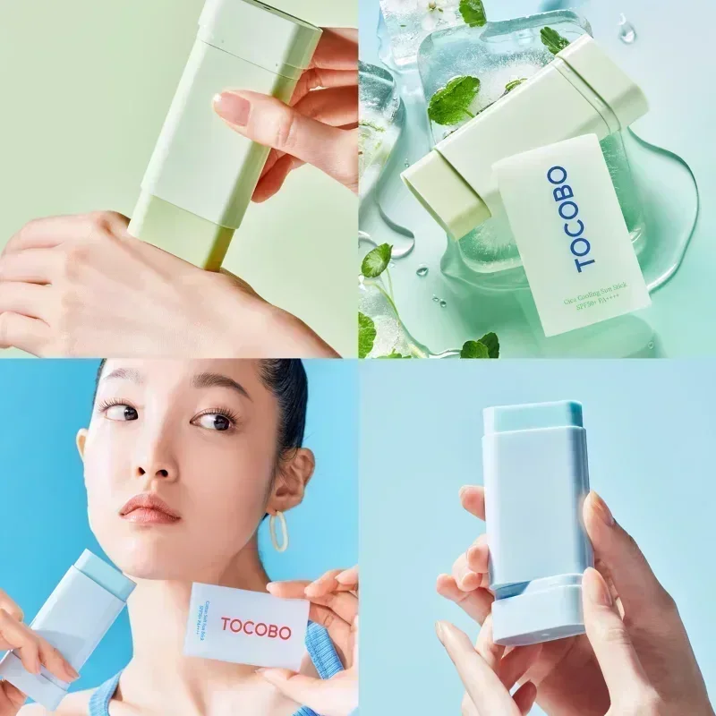Barra de protección solar facial coreana, barra solar mate azul claro para piel suave y sedosa, barra de sol suave de algodón, textura acuosa, protección UV, nuevo