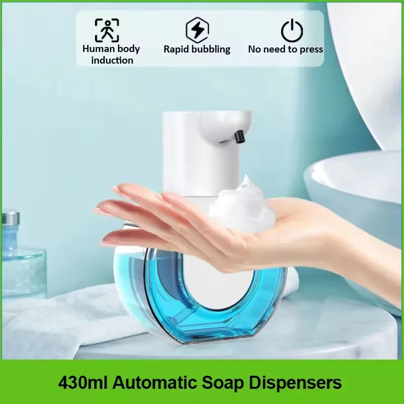 420 ml Arbeitsplatte oder Wandmontage, 4-stufig verstellbarer Schaum/Gele, elektrischer automatischer Smart-Sensor-Seifenspender für Hotelschule