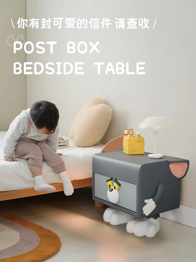 Cartoon Tom Cat Creative Drawer Children's Bedside Table Bedside Storage Cabinet Narrow Bar Stool at Home Entrance