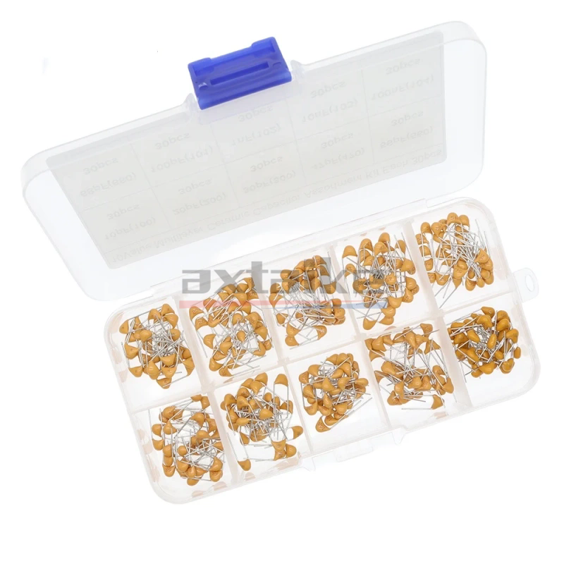 180/300/480/500PCS Kits de condensadores cerámicos monolíticos 10pF - 10uF 50V 106 105 474 104 103 102 101 33 47 56 68 PF 10NF 100NF MLCC