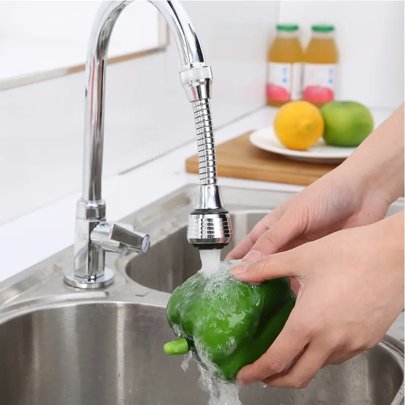 1pc rubinetto da cucina adattatore in acciaio inox lavandino del bagno risparmio idrico ad alta pressione risparmio energetico rotazione di 360 gradi, Spray