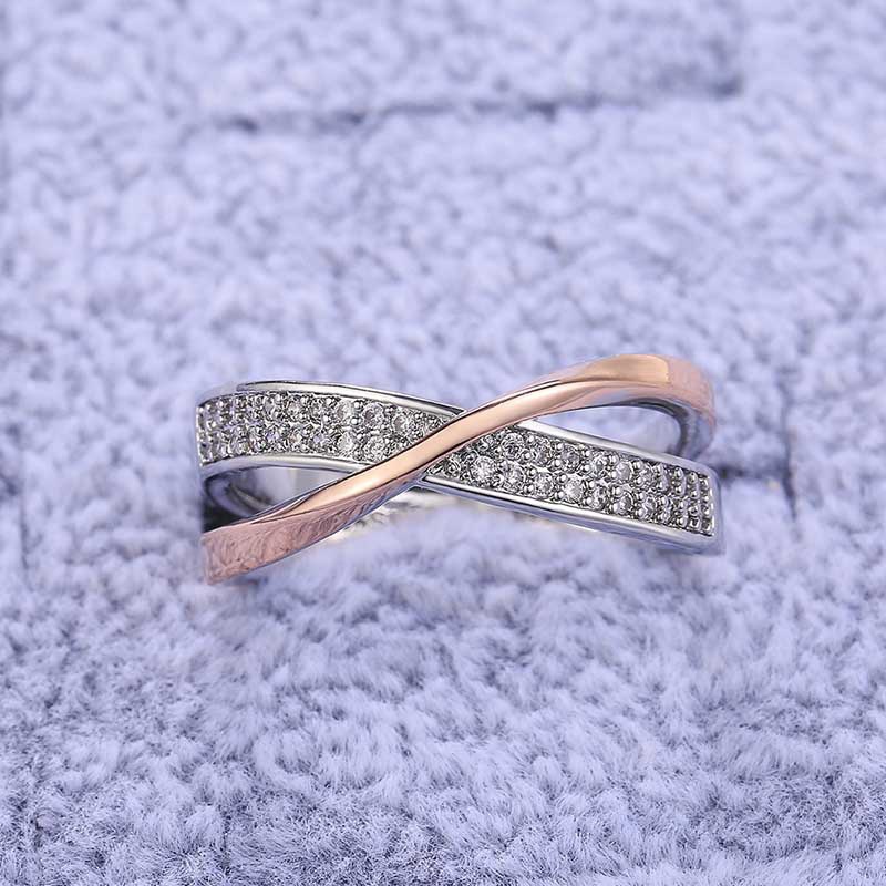 きらめくジルコンの婚約指輪 - 14K ゴールドメッキ、結婚式、パーティー、普段着に最適