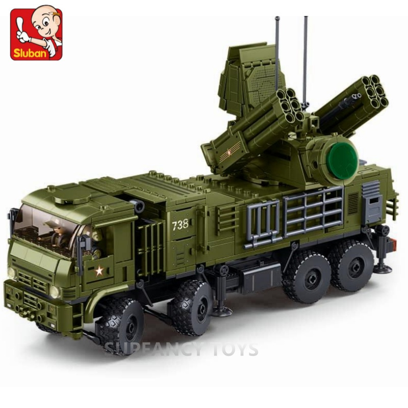 新しい Sluban ミリタリーモデルレンガ戦車歩兵戦闘車両防空システムビルディングブロック知育玩具子供のため