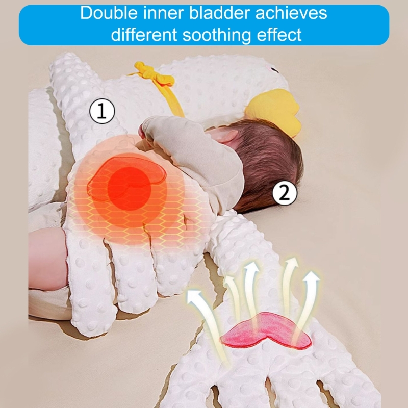 Entrega rápida, almohada escape para bebé, calmante para ansiedad, patable, calmante, mano tumbada, dormir en su propio, previene flatulencia Abdominal