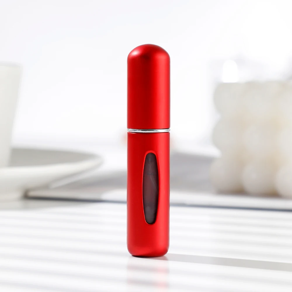 3팩 향수 디스펜서 병 5ml 알루미늄 쉘 시각 디자인 향수병 작고 세련된 휴대용 스프레이 병