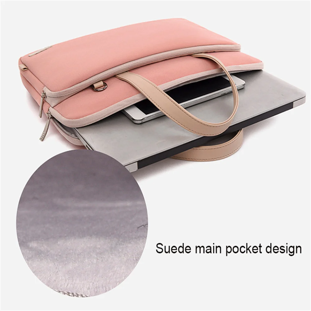 Laptop Bag Case 13.3 14 15.6 16 Inches Waterproof Notebook Bag For Macbook Air Pro 13 15 Computer Shoulder Handbag Briefcase Bag