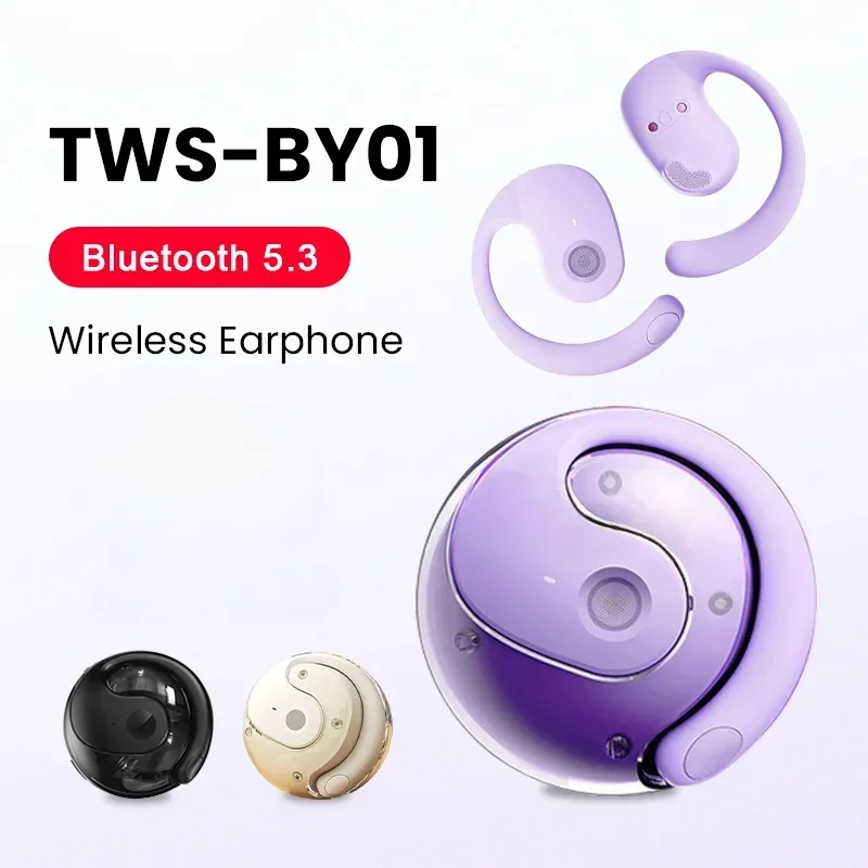 OWS Drahtlose Kopfhörer Bluetooth Headset mit Mikrofon HiFi Stereo Sound Kopfhörer Smart Touch Sport Wasserdichte Ohrhörer Mit Mikrofon