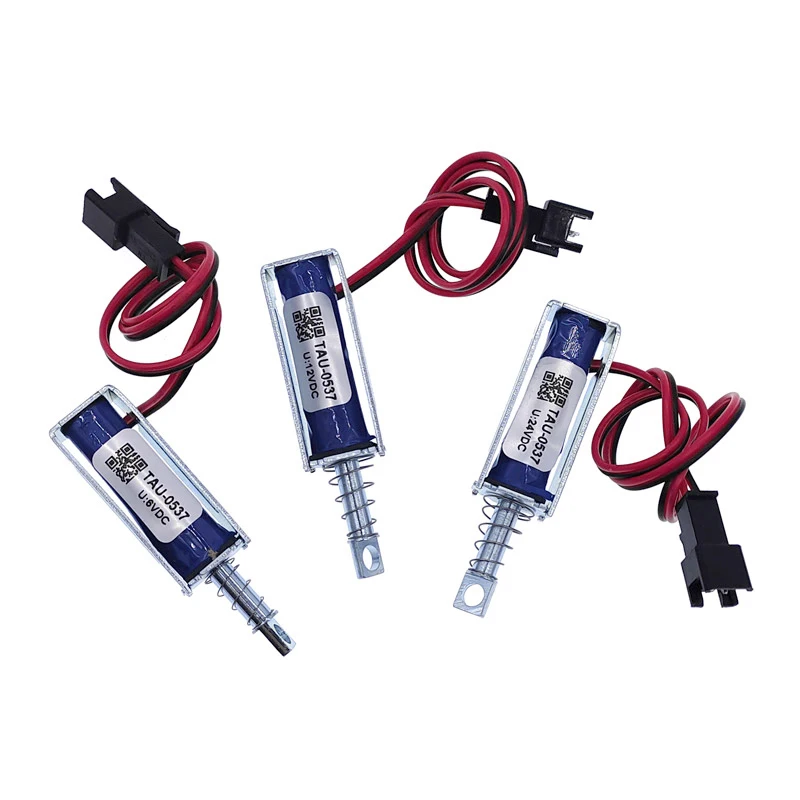 TAU-0537 Cerradura electromagnética Cerradura magnética DC 6V/12V/24V cerradura eléctrica 1.5A/2A/1A cerradura solenoide lineal