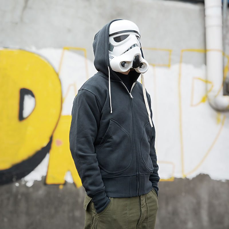 ヘビーウェイト 500 グラムループバックトレーナー純粋な綿無地フード付きジッパースポーツ帽子秋冬新着カジュアル若者のファッション