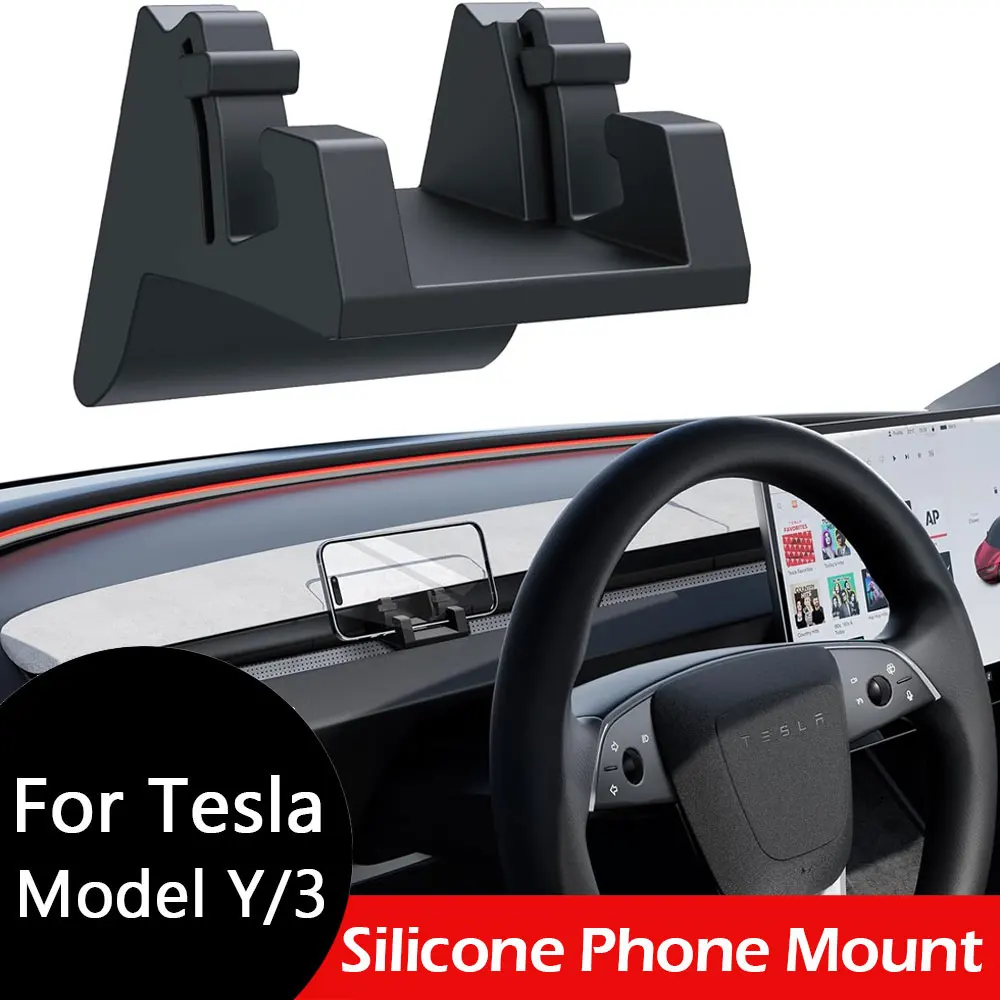 Para tesla modelo y juniper 2025 suporte de telefone de silicone modelo 3 highland 2017-2025 também funções também gancho de ventilação e suporte de óculos de sol