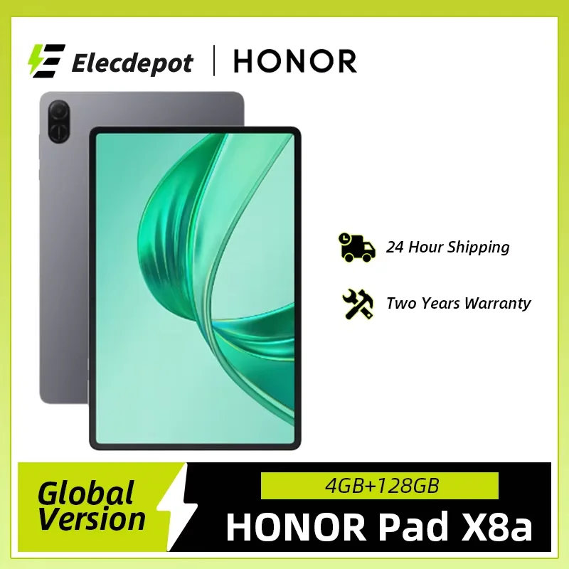 HONOR Pad X8a Tablet WIFI Globale Version 4 GB 128 GB 11 Zoll 90 Hz Display 8300 mAh Akku Snapdragon 680 Android 14 WiFi Tablet