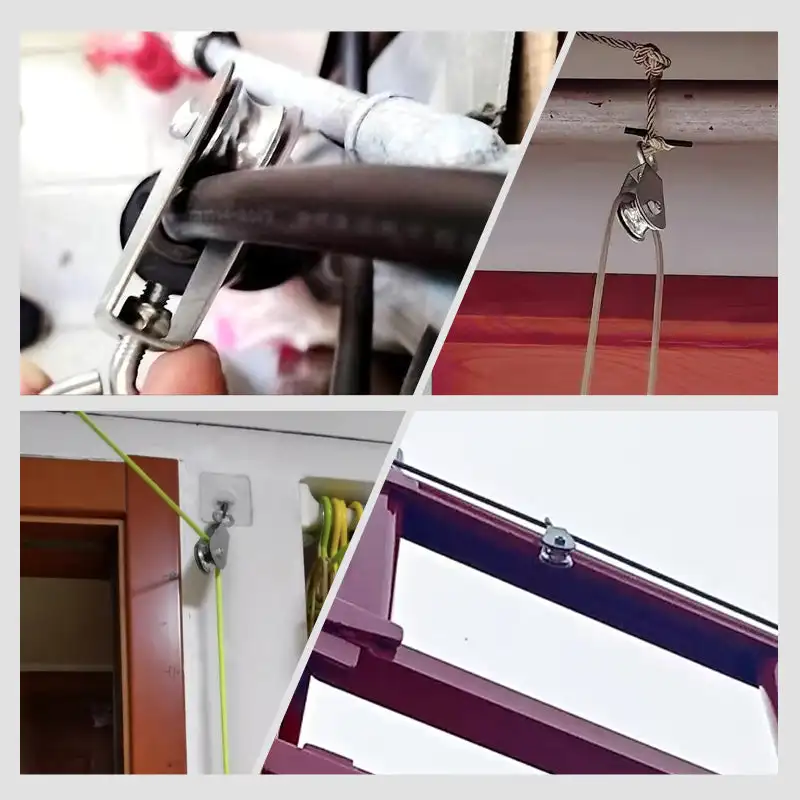 รอกสายเคเบิลหมุนได้360องศาล้อลากระบบรอกสำหรับ LAT DIY บล็อกลิฟต์ลิฟต์บันไดอุปกรณ์ยิม