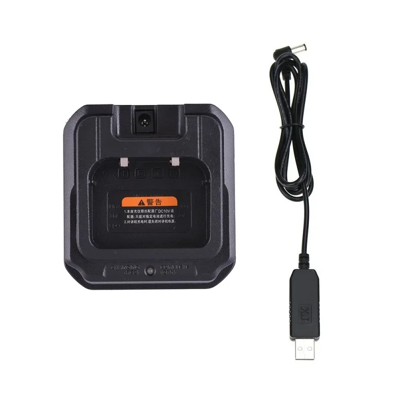 100% oryginalny Baofeng UV-9R Walkie Talkie Adapter USB ładowarka biurkowa BF-9700 UV9R PLUS radio dwukierunkowe akcesoria do akumulatorów litowo-jonowych