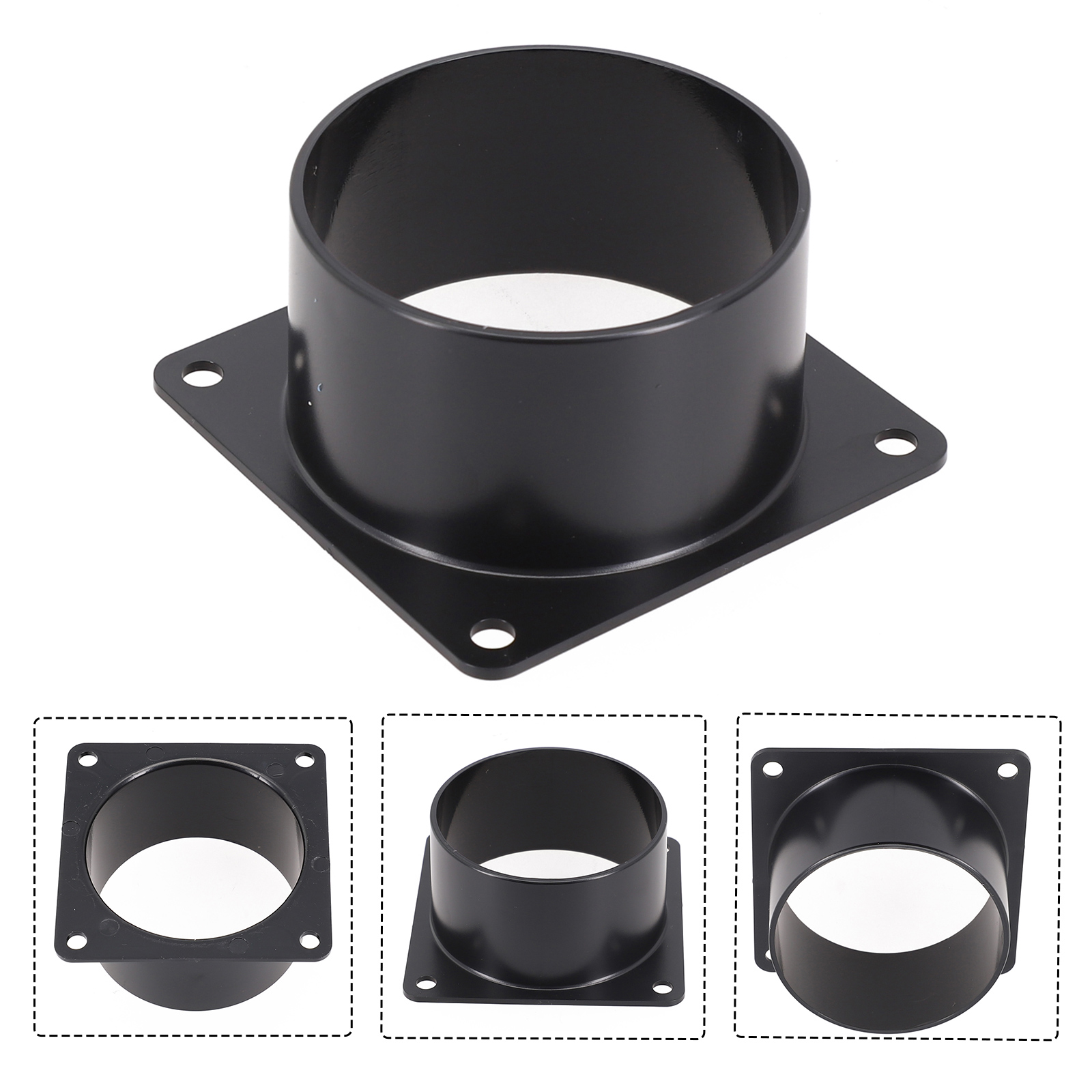 1pc Flange Connector 75mm 100mm 120mm ABS Wall Mount Flange Connector For Ventilation Pipe Air Ducting Connection Accessory