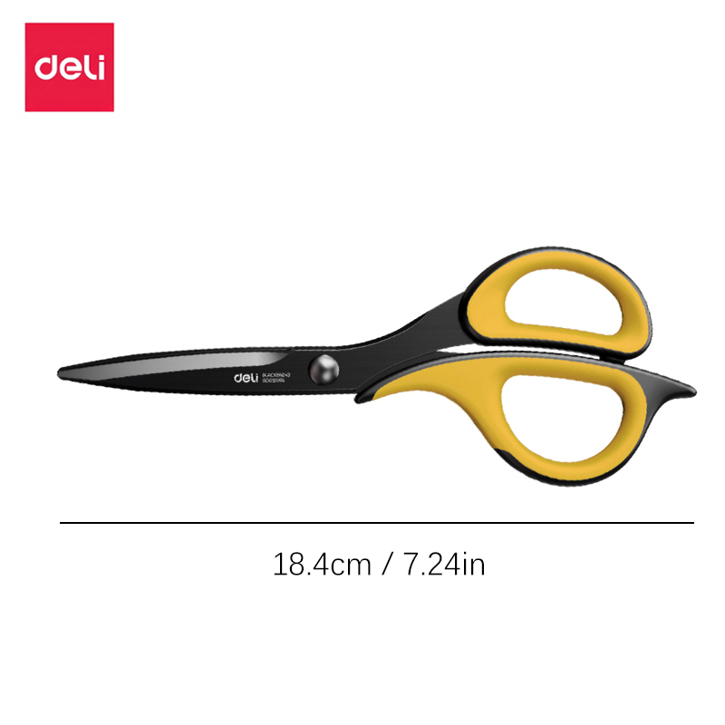 Forbici antiaderenti Deli in acciaio inossidabile, cancelleria in lega, materiale scolastico, ufficio, studente, fai da te, artigianato manuale, 184 mm