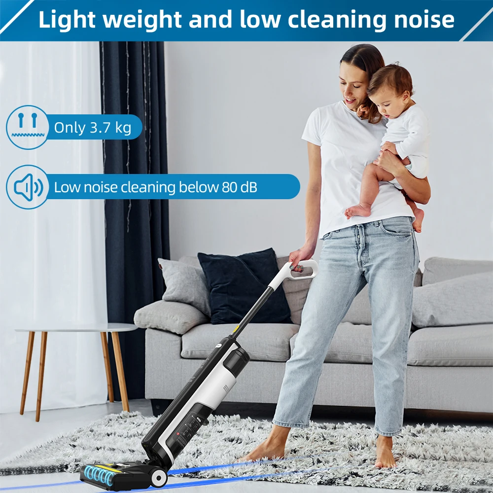 【Code:BTSIT10】Redkey W12 SE Aspirapolvere asciutto e bagnato senza fili Aspirapolvere wireless intelligente multisuperficie Lavapavimenti Asciugatura autopulente per la casa