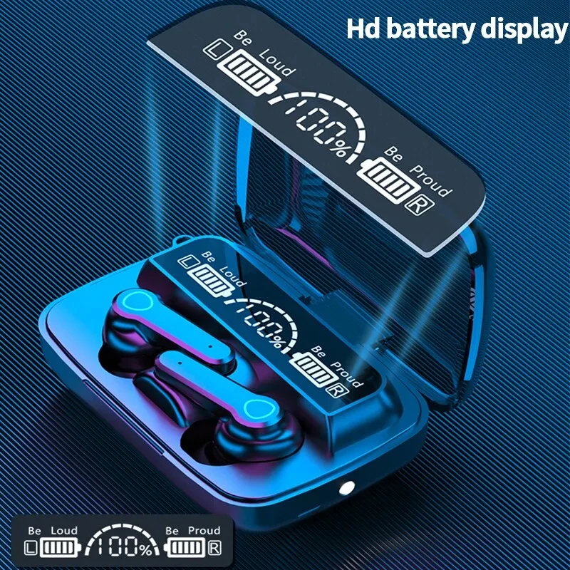 # M19 ชุดหูฟังบลูทูธไร้สาย Tws Gaming รองรับการตัดเสียงรบกวน Touch In-Ear Mini Emergency Power Bank ชุดหูฟัง