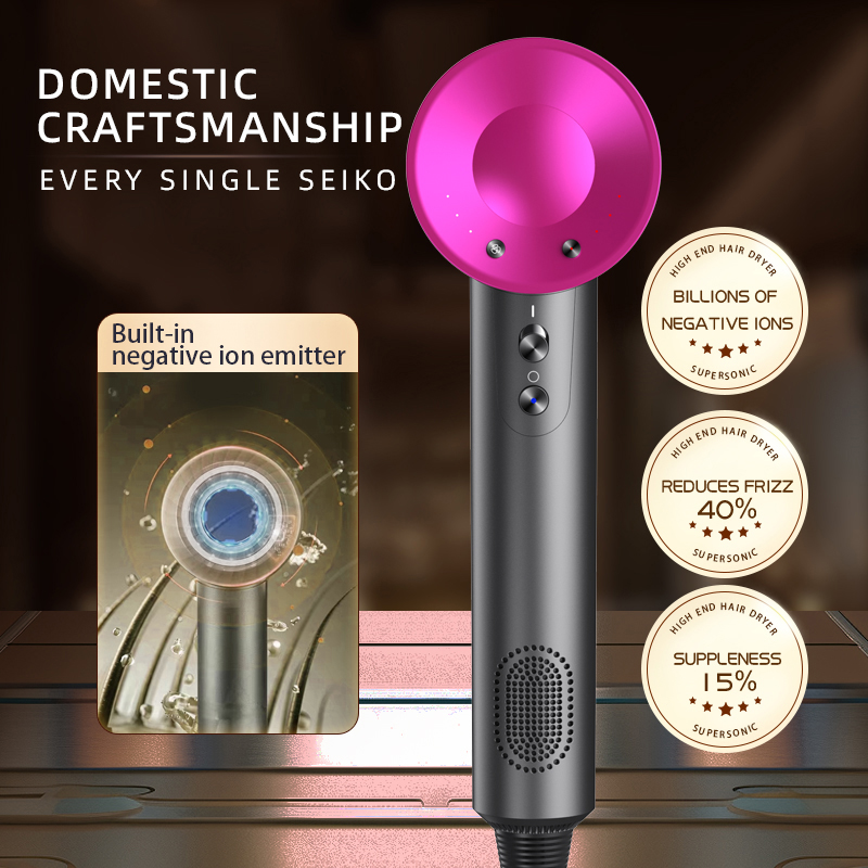 プロのヘアドライヤー,陰イオン,陰イオン,高速,62メートル/秒,1600w,2分,速乾性,110000rpm