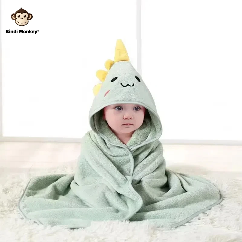 Accappatoio per bambini con animali, morbido e assorbente rapido, con cappuccio, caldo, in velluto corallo, accappatoio per dormire, bagno per coccole, per molte scene