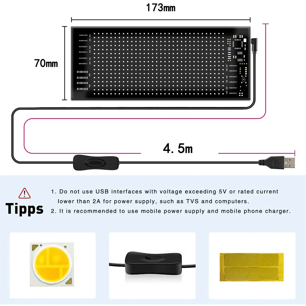 ZSQHET Duivelsoog voor Truck Auto LED Auto Bord Scrolling Reclame USB 5V Bluetooth App Controle Logo Licht Aangepaste Tekst Patroon Animatie