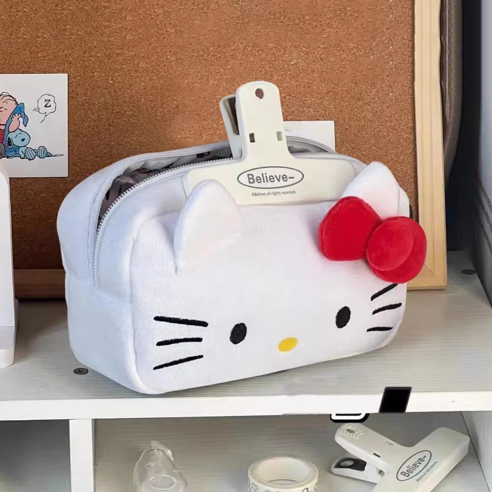 サンリオハローキティぬいぐるみ鉛筆バッグアニメ Kt 猫かわいい学生大容量文具バッグ学校賞女の子の誕生日プレゼント
