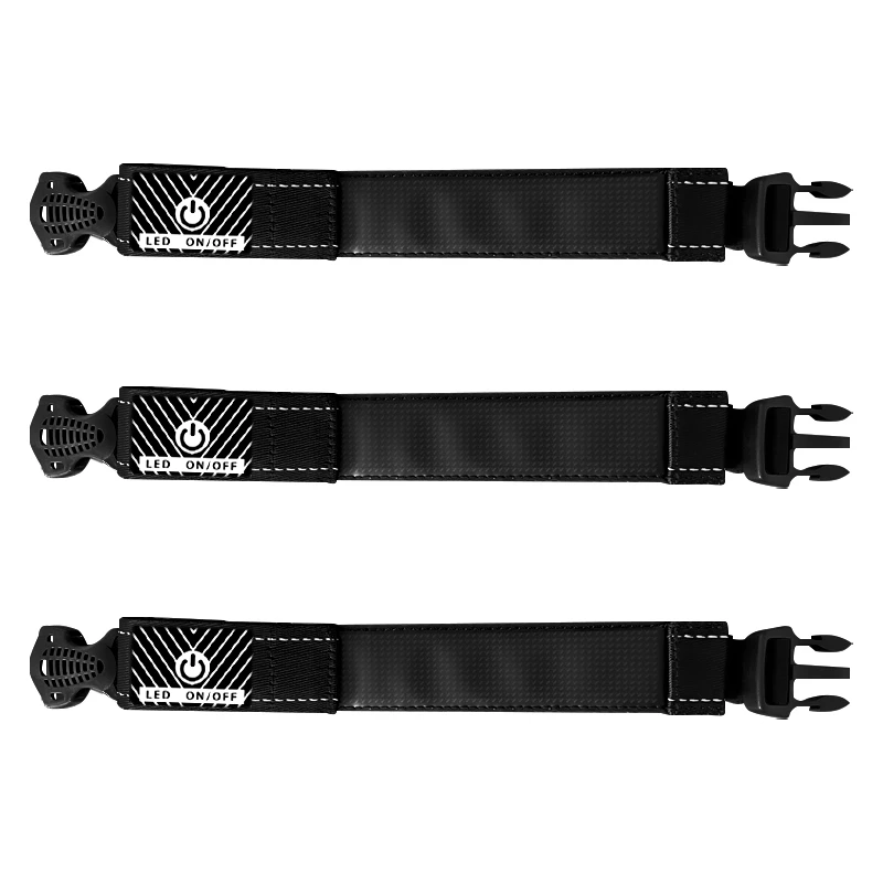 LED 개 목걸이 DIY ID LED 태그 명찰 밤 빛나는 애완 동물 목걸이 작은 중형 대형 개를위한 조정 가능한 안전 강아지 목걸이