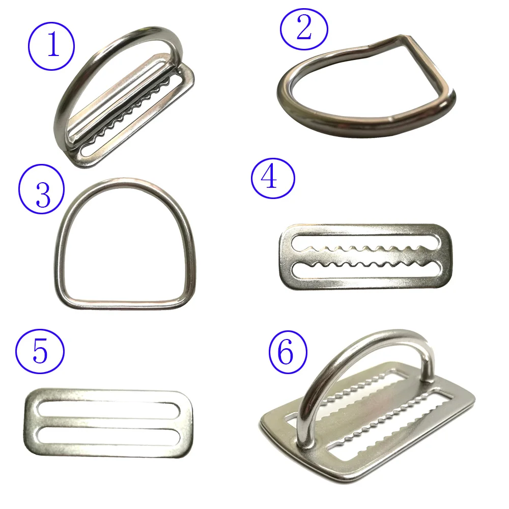 Cinturón de peso de buceo de acero inoxidable de 2 ", soporte deslizante, anillo en D, arnés de correas, tapón de retenedor, accesorios BCD para apnea