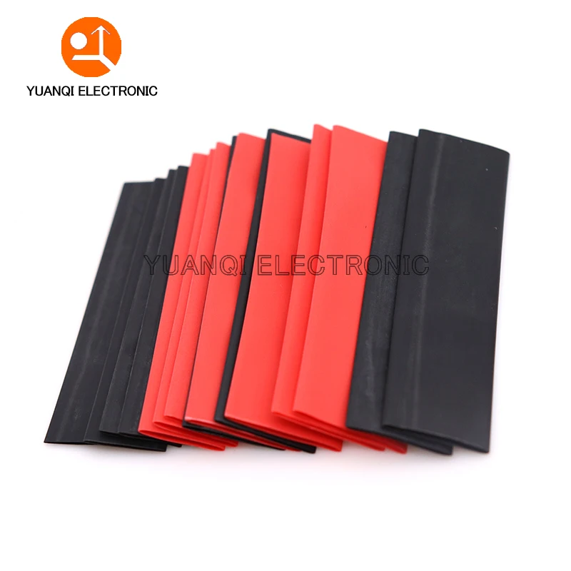 127 Chiếc Nhiệt Ống Dây Thu Nhỏ Bọc Ống Kết Nối Dây Dán Bảo Vệ Cáp Đỏ Đen Chống Nước Co 2:1