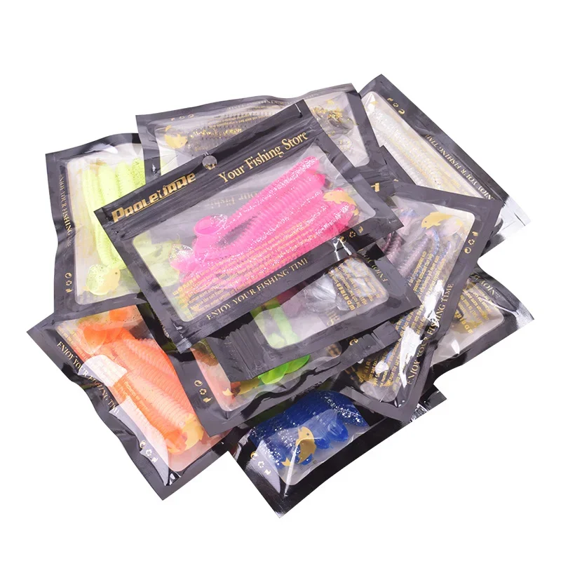 WDAIREN Con Sâu Mồi Câu Cá 5Cm 7Cm 9Cm Đôi Dẻo Silicone T Đuôi Mồi Mềm Nhân Tạo Mồi Bass jig Wobblers Swimbait Giải Quyết
