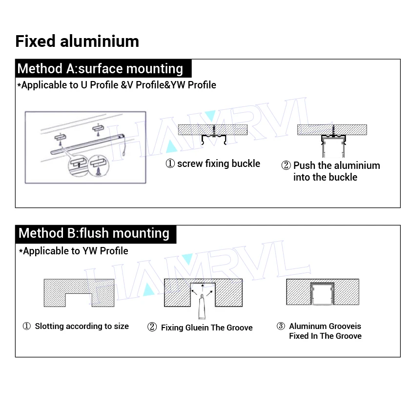 0.5M 2-30pcs Led Profilo In Alluminio Canale Diffusore Supporto a Forma di U Nero/argento Barra Luminosa Lineare Soffitto Parete Angolo illuminazione