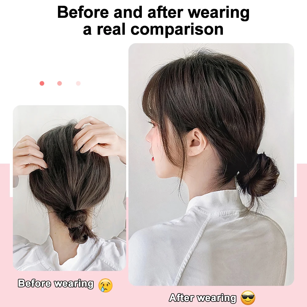 女性のためのエレガントなヘッドバンド,本物の人間の髪の毛,天然のパン,毎日の100%