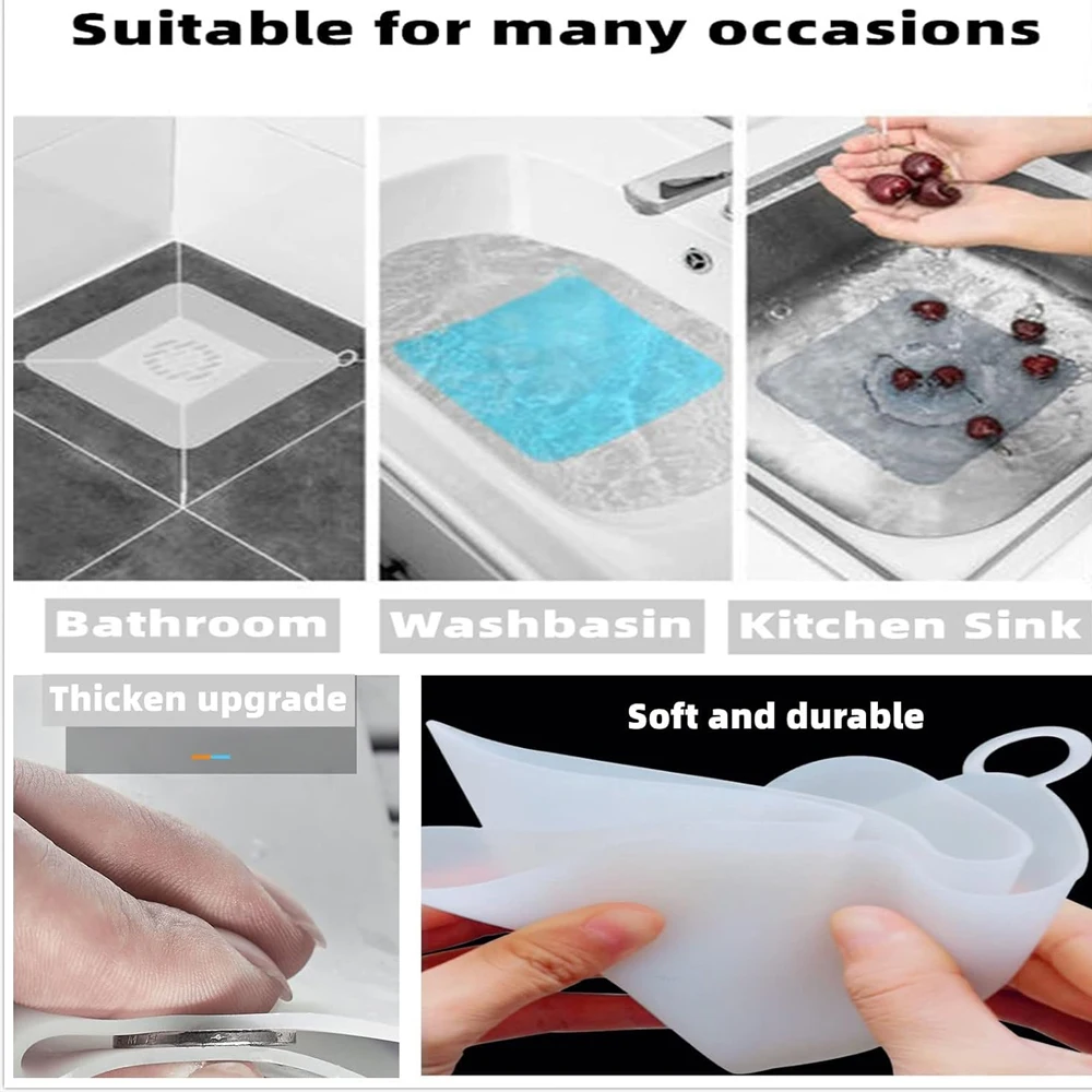 Dreno de chão de silicone grosso desodorante capa de banheiro desodorante à prova de insetos selo doméstico tubo de esgoto pia anti-cheiro capa de chão